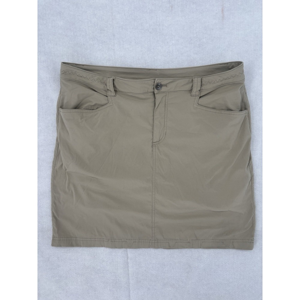 Eddie Bauer Travex Skort Womens T12 Khaki Hiking Athletic Outdoor Stretch Skirt